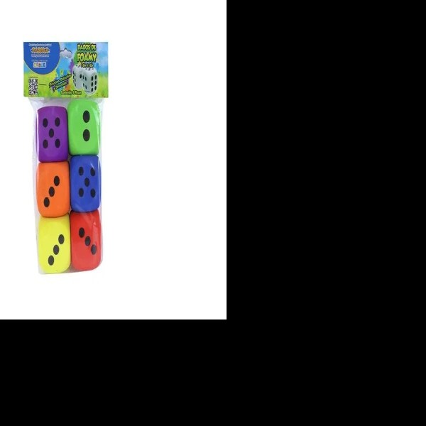 DADOS DE FOAMI JUMBO 50X50X50MM BOLSA VCOL. C6 PZAS PASCUA